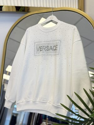 Taşlı Beyaz Sweat