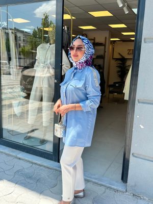 Selinada Tasarım Taşlı Gömlek - ZRV0088